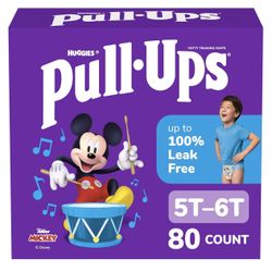 Pull-Ups Pantalones de entrenamiento para niños, talla 5T-6T (46- 60 libras), 80 unidades