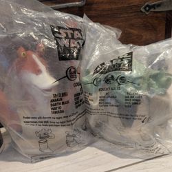 Star Wars Episode 1 Phantom Menace Jar Jar Binks CharacterCup and Yoda

 