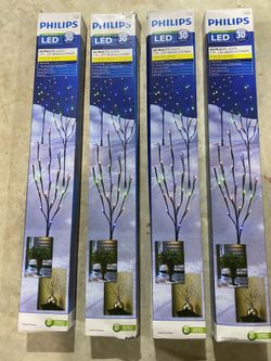 Philips 3pack of 30 Inch LED Branch Stakes - 60 Multi Lights