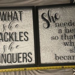 Girly Glitter Motivational Frames