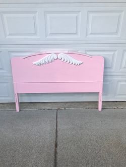 Angel Wings Antique Headboard freshly painted