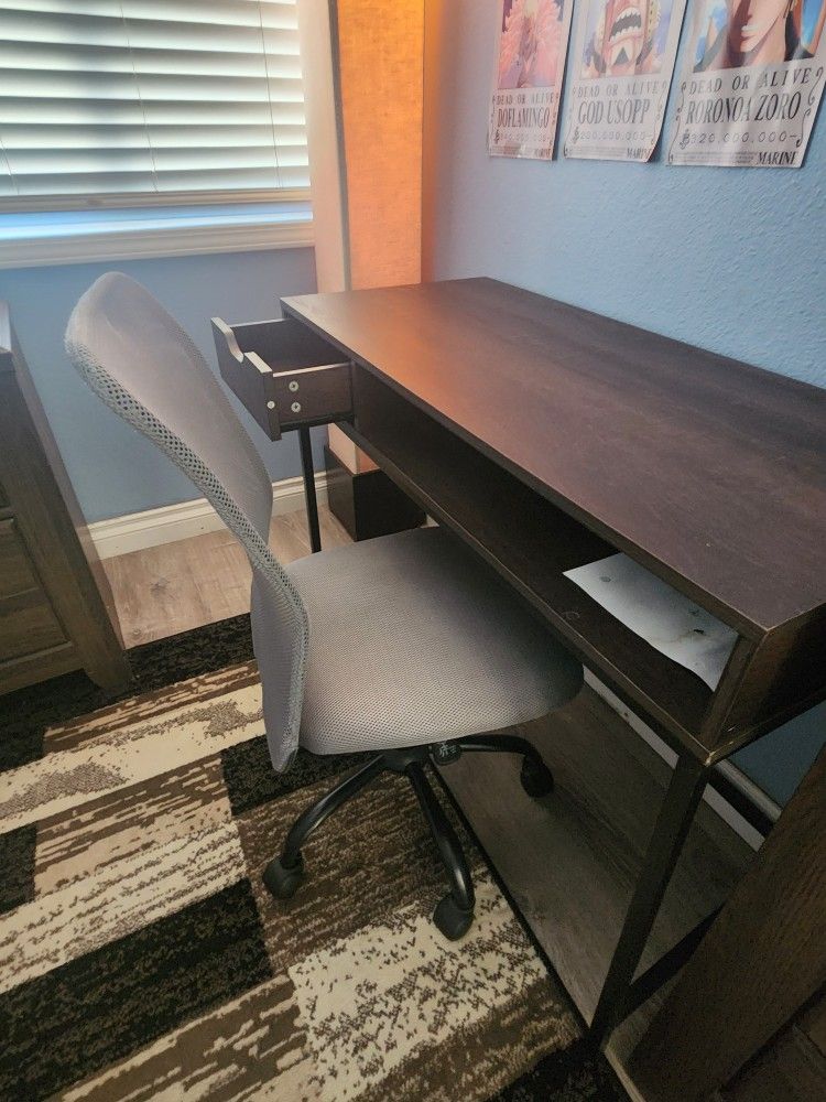 Desk and chair
