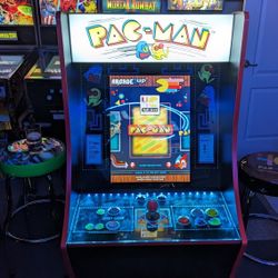 Pac-Man 40th Anniversary Arcade1up w/7 games and stool (at full asking price).