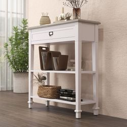 Entryway Table Console White New