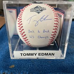 Los Angeles Dodgers Tommy Edman 2025 World Series Autographed Baseball 