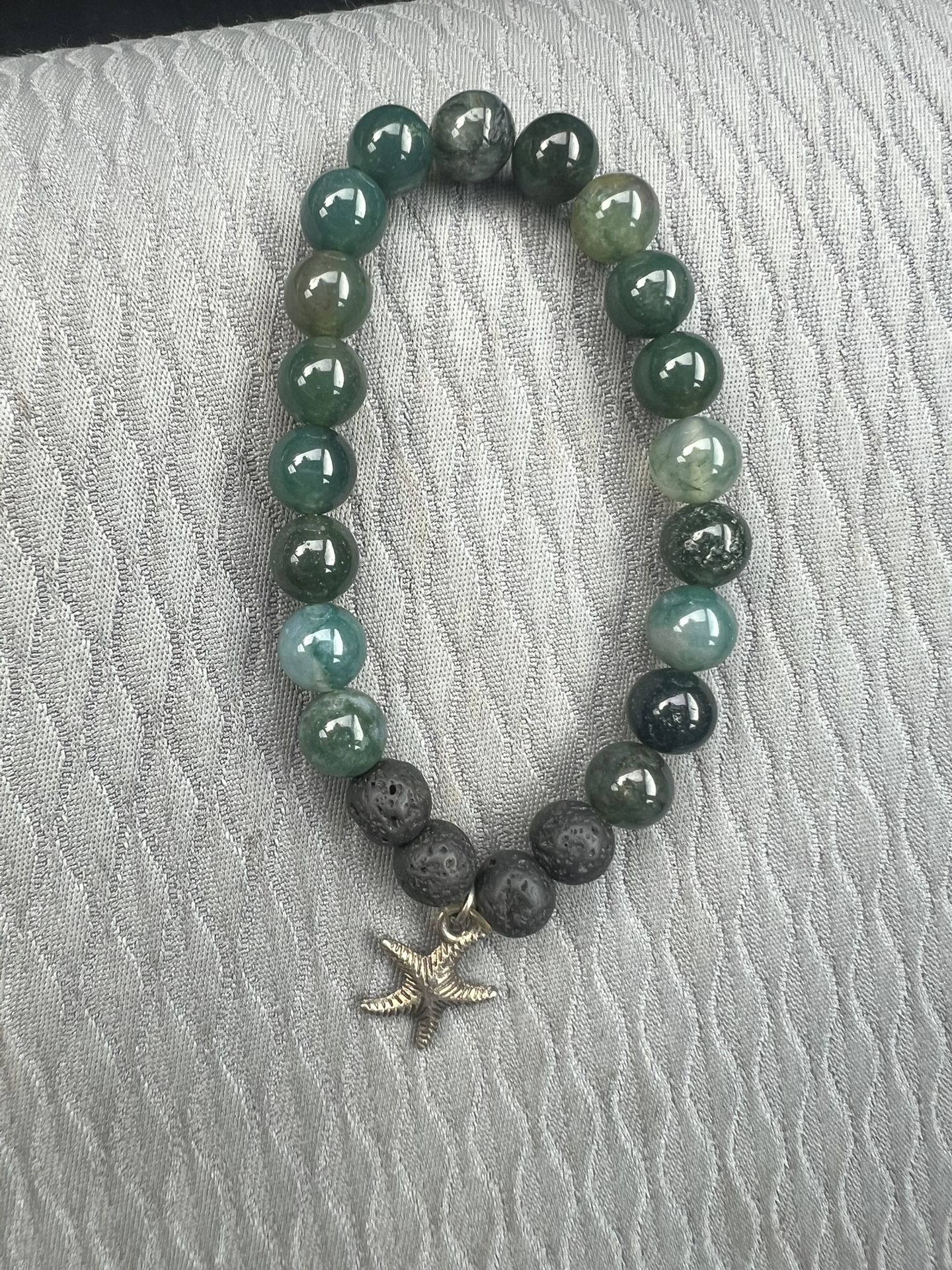 Starfish Bracelet New!! Green Beads