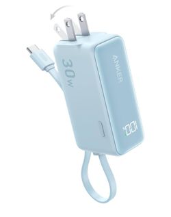 Anker Power Bank USB C Charger Block, 3-in-1 5,000mAh 