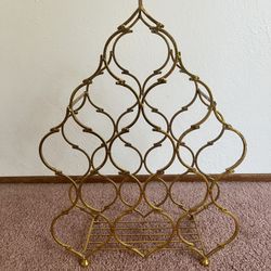 Gold 11 Bottle Wine Rack