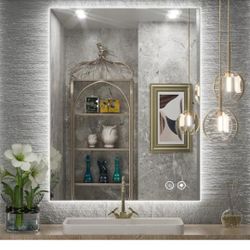 KeonJinn
24 in. W x 32 in. H Rectangular Frameless LED Light Anti-Fog Wall Bathroom Vanity Mirror with Backlit