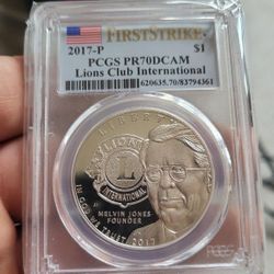 2017-P Lions Club International Commemorative Dollar PR70DCAM PCGS First Strike
