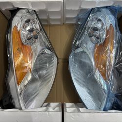 Pair Chrome Headlights For 2007-2009 Nissan Altima Sedan