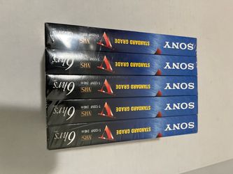 Sony T-120VF Standard Grade 6-Hour Blank VHS Tapes