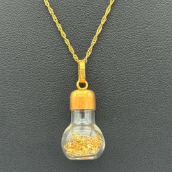 Jewelry 14k solid yellow gold pendant Lamp charm 2.2 grams LAMP ONLY