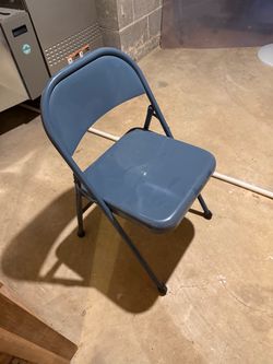 Blue Metal Folding Chairs