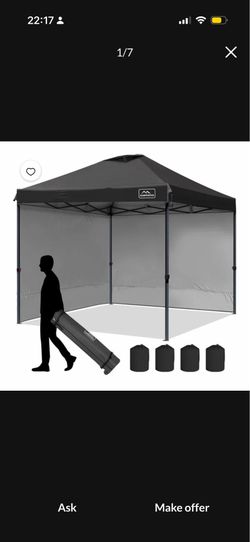 10x10 Pop-Up Canopy Tent, Waterproof, Portable Shade with Side Walls, Adjustable Instant Outdoor She
