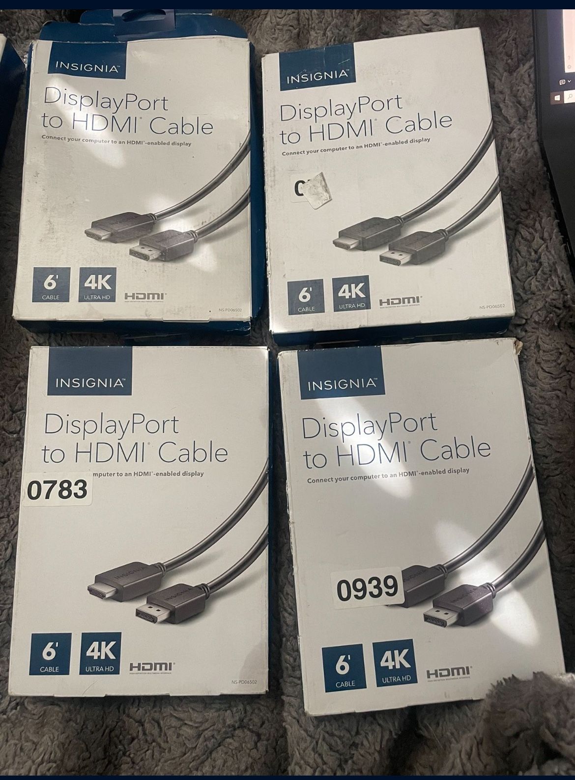 Insignia 6' DisplayPort to HDMI Cable