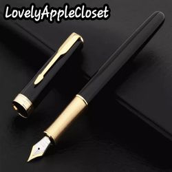 Luxury Quality Metal Black & Gold Fountain Pen