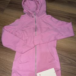 Authentic lululemon Scuba Full-Zip Hoodie size 2 pink