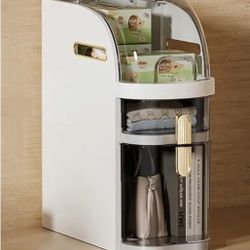 Slim Bathroom Storage Cabinet，Waterproof Plastic Bathroom Storage Cabinet，Narrow Movable Floor Bathroom Storage Cabinet，Multilayer Mobile Locker for S