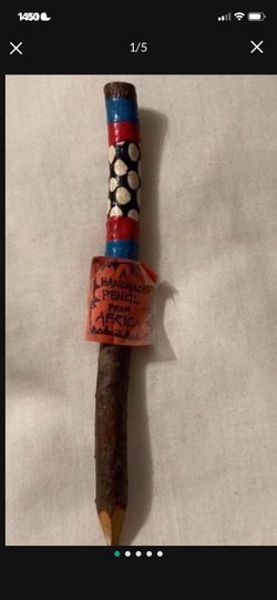 Rare Vintage Handmade Pencil From Africa