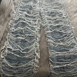New Extremely Distressed Jeans Unisex