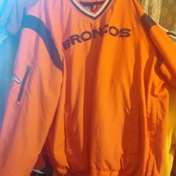 XL Bronco's Windbreaker Pullover Long Sleeve \---|Eh||||||