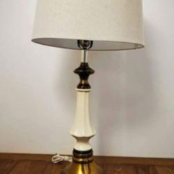 Vintage Stiffel Brass And Ceramic Lamp