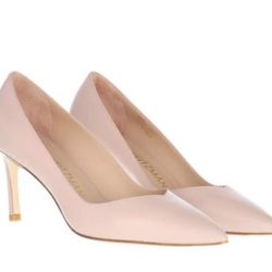 Stuart Weitzman Anny 70 Dolce Leather Stiletto Pumps Size 10
