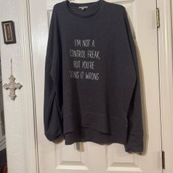 Funny Xlg Long sleeve Warm Shirt Only $1