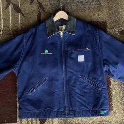 Vintage J97 Blue Carhartt Jacket - Good Will Hunting crew jacket