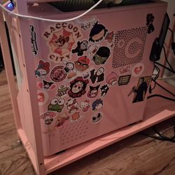 Pink Gaming PC With Accessories 