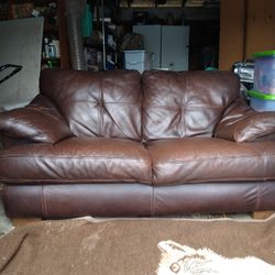 Leather Loveseat