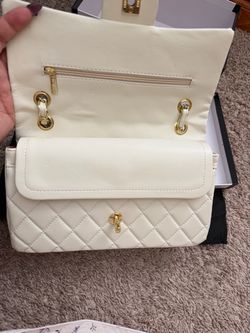 Classic Flap Bag White Lambskin
