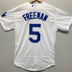 Dodgers Freddy Freeman #5 White Jersey (stitched) Brand New 