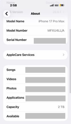 Iphone 17 Pro Max 2tb