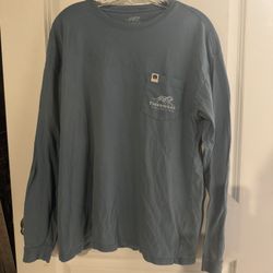 AU Men's Blue Long Sleeve Shirt Size L