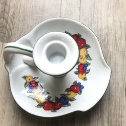 Vintage Westmoreland Della Robbia Glass Candle Holder