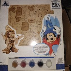 Brand New Disney Ink & paint Sorcerer's Apprentice Mickey Wooden Model Kit 