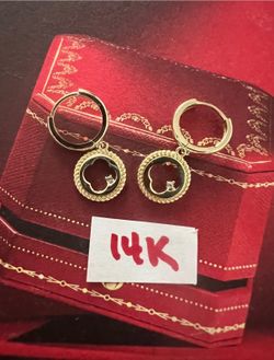 14K Solid Gold Earring For Wedding