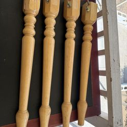 Set Of 4  solid wood furniture legs