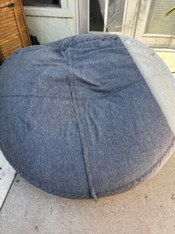 Large Blue Bean Bag Chair by Tuft and Needle