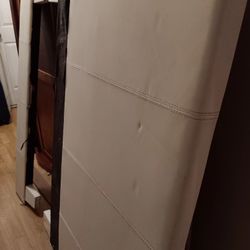 White Leather Platform Bed 