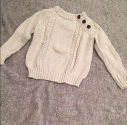 NWOT Boy Size 3T Ivory/Cream Cable Knit Sweater