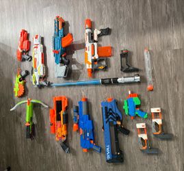 Nerf and Star Wars Blaster Lot and Star Wars Lightsaber
