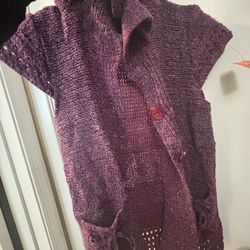 Knitted vintage vest XS