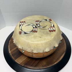 Handmade Skin Drum Native American Crafted