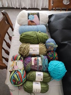 Yarn. Top white is large 1 pounder. Price for all