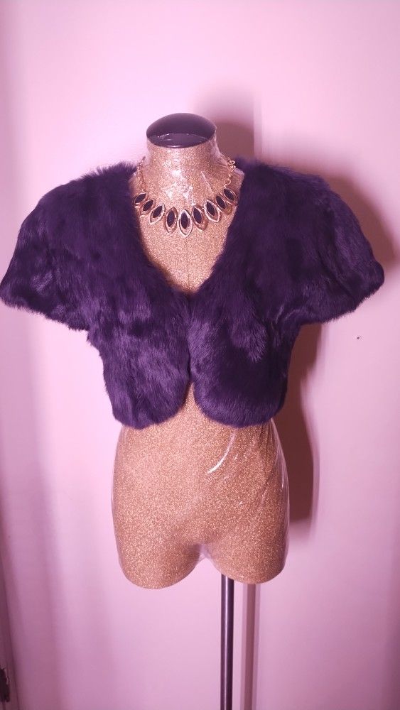 Mink Shrug (Sm. violet/purple)