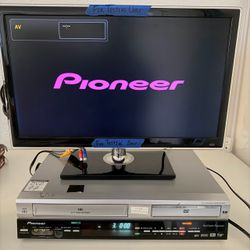 Pioneer DVR-RT500 VHS Hi-Fi VCR DVD Recorder Combo Player No Remote Tested Works