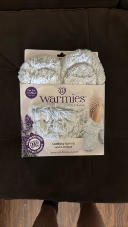 Warmies ® FW-SLI-MG Women’s Microwavable Marshmallow Gray Slippers 